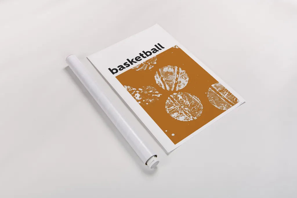 Baller II Orange by Kent Youngstrom. shown as a rolled paper print. Available as archival giclee rolled canvas, fine art paper, or poster print. SKU 84206h.