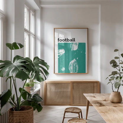 Baller III by Kent Youngstrom. shown as a print in a natural wood frame in a dining room. Available as a archival giclee rolled canvas, fine art paper, or poster print. SKU 84141h.
