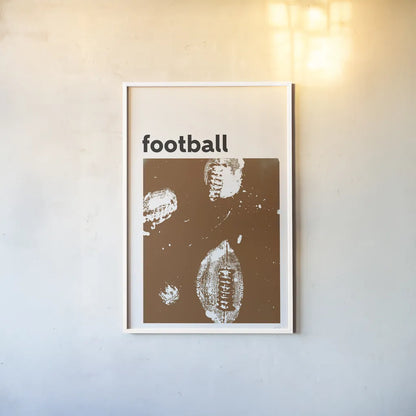 Baller III Brown by Kent Youngstrom. shown as a paper print in a white frame. Available as a archival giclee rolled canvas, fine art paper, or poster print. SKU 84207h.