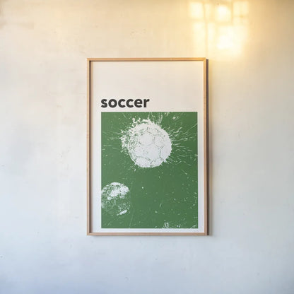 Baller IV Green by Kent Youngstrom. shown as a paper print in a natural frame. Available as a archival giclee rolled canvas, fine art paper, or poster print. SKU 84208h.