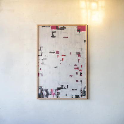 Bits and Bytes by Kent Youngstrom. shown as a paper print in a natural frame. Available as a archival giclee rolled canvas, fine art paper, or poster print. SKU 80627h.