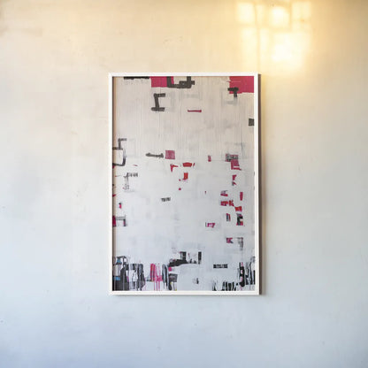 Bits and Bytes by Kent Youngstrom. shown as a paper print in a white frame. Available as a archival giclee rolled canvas, fine art paper, or poster print. SKU 80627h.