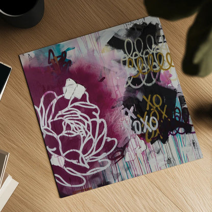 But Mom Dosent Like Graffiti by Kent Youngstrom. Shown as a detailed flat fine art print, highlighting archival giclee quality. Available as an archival giclee rolled canvas, fine art paper, or poster print. SKU 87973a.