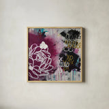 But Mom Dosent Like Graffiti by Kent Youngstrom. Shown in a natural wood glass frame for a timeless modern aesthetic. Available as an archival giclee rolled canvas, fine art paper, or poster print. SKU 87973a.