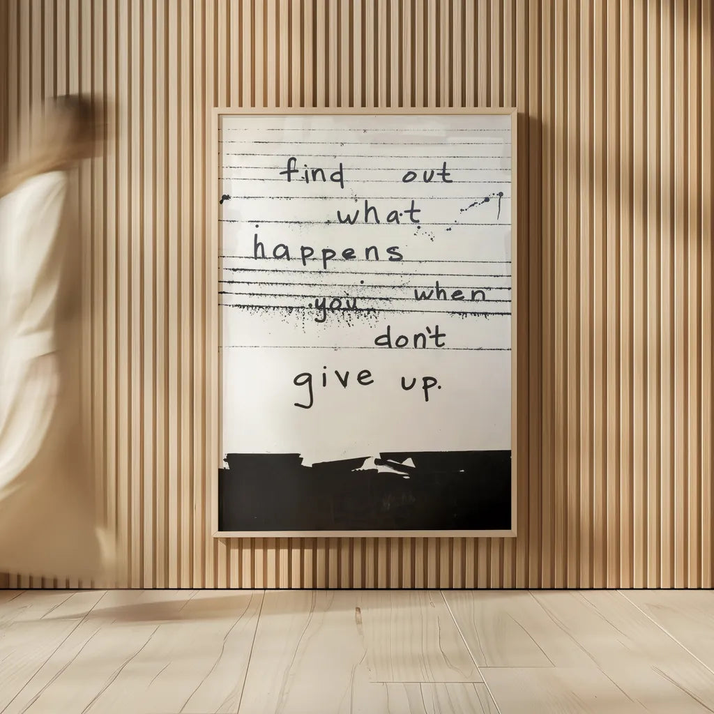 Dont Give Up by Kent Youngstrom. shown as over sized large wall art. Available as an archival giclee rolled canvas, fine art paper, or poster print. SKU 80203h.