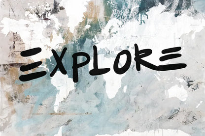 Explore Neutral World Map by Kent Youngstrom. SKU 82619i. Archival Giclee Fine art print for wall decor.