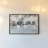 Explore Neutral World Map by Kent Youngstrom. shown as a paper print in a black flame. Available as a archival giclee rolled canvas, fine art paper, or poster print. SKU 82619i.