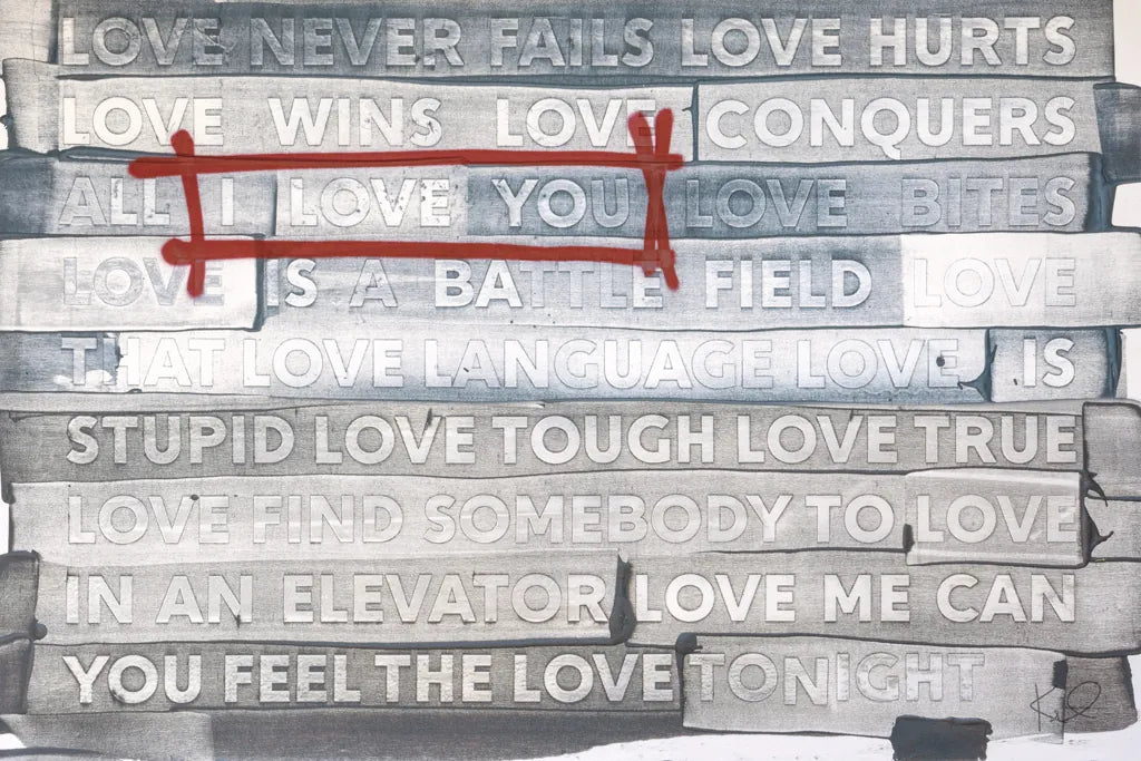 Graffiti Love by Kent Youngstrom. SKU 80204i. Archival Giclee Fine art print for wall decor.