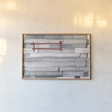 Graffiti Love by Kent Youngstrom. shown as a paper print in a natural frame. Available as a archival giclee rolled canvas, fine art paper, or poster print. SKU 80204i.