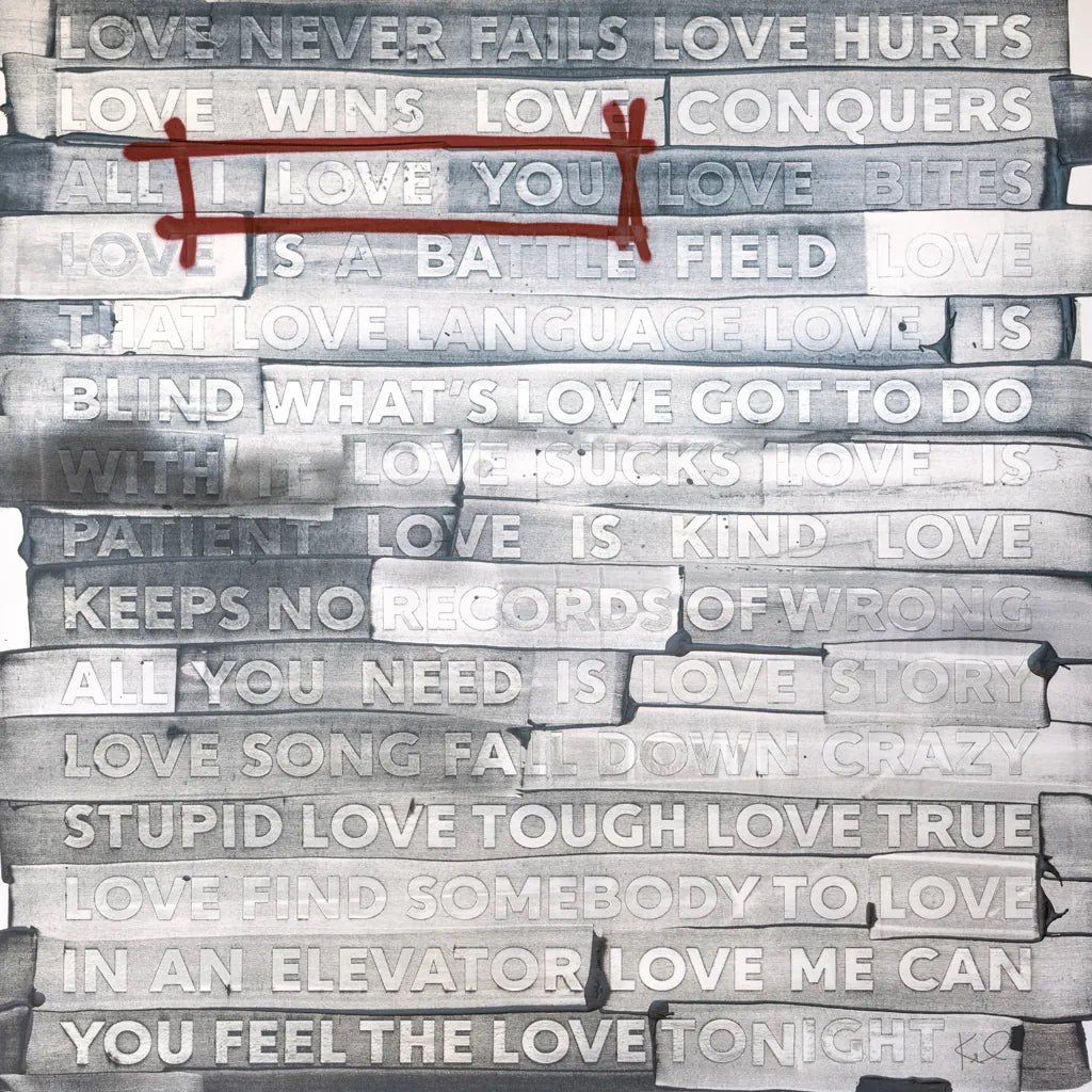 Graffiti Love Sq by Kent Youngstrom. SKU 80205a. Archival Giclee Fine art print for wall decor.