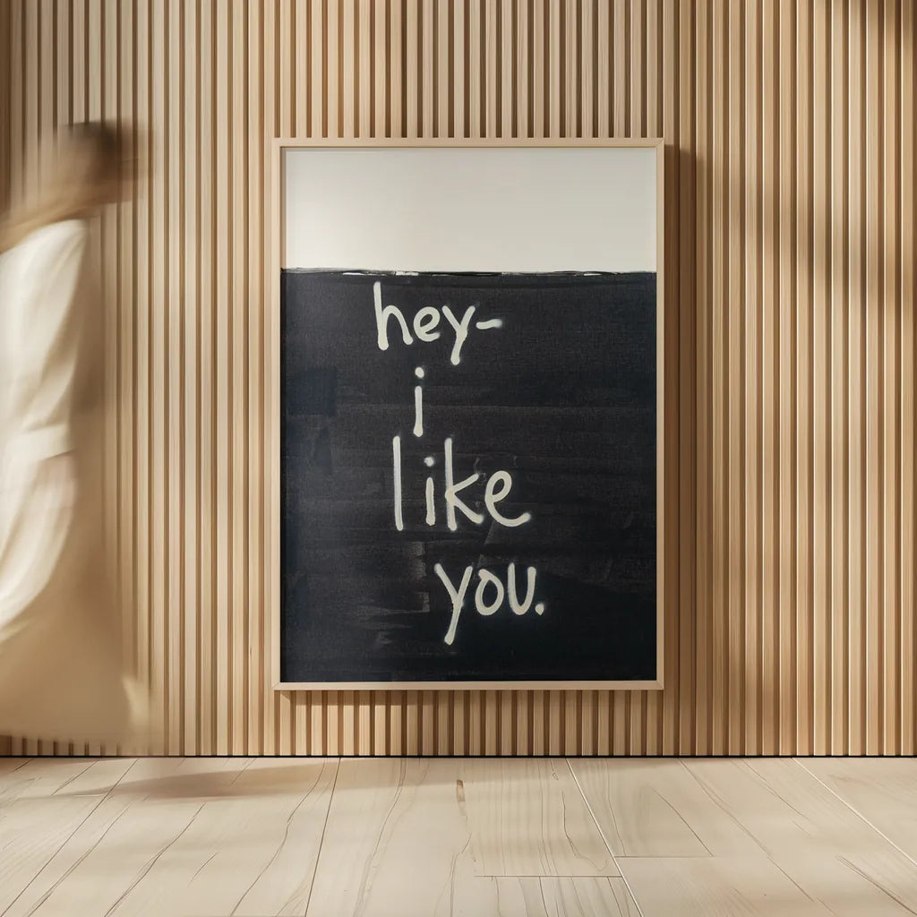 Hey I Like You by Kent Youngstrom. shown as over sized large wall art. Available as an archival giclee rolled canvas, fine art paper, or poster print. SKU 87972h.
