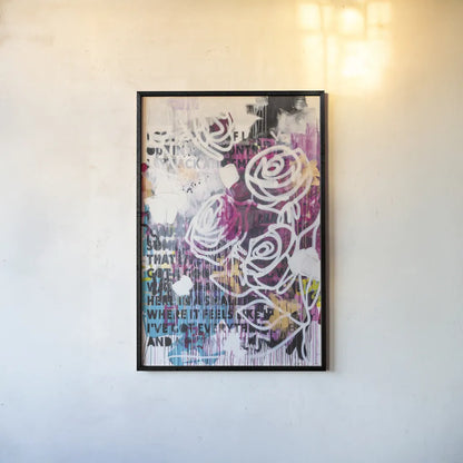 Ive Got Everything v2 by Kent Youngstrom. shown as a paper print in a black flame. Available as a archival giclee rolled canvas, fine art paper, or poster print. SKU 80639h.