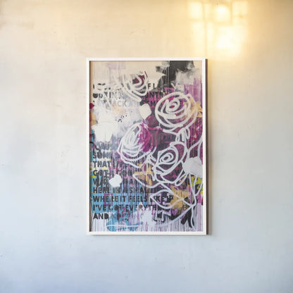 Ive Got Everything v2 by Kent Youngstrom. shown as a paper print in a white frame. Available as a archival giclee rolled canvas, fine art paper, or poster print. SKU 80639h.