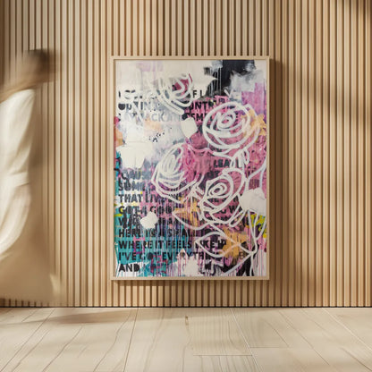Ive Got Everything v2 Pink by Kent Youngstrom. shown as over sized large wall art. Available as an archival giclee rolled canvas, fine art paper, or poster print. SKU 85666h.