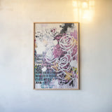 Ive Got Everything v2 Pink by Kent Youngstrom. shown as a paper print in a natural frame. Available as a archival giclee rolled canvas, fine art paper, or poster print. SKU 85666h.