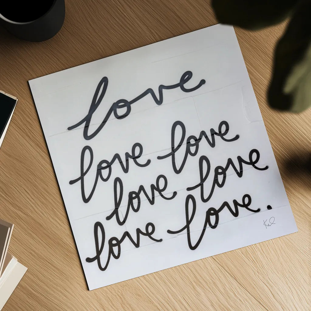 Love Times Seven Sq by Kent Youngstrom. Shown as a detailed flat fine art print, highlighting archival giclee quality. Available as an archival giclee rolled canvas, fine art paper, or poster print. SKU 80638a.