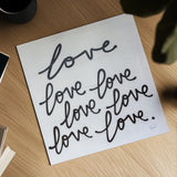 Love Times Seven Sq by Kent Youngstrom. Shown as a detailed flat fine art print, highlighting archival giclee quality. Available as an archival giclee rolled canvas, fine art paper, or poster print. SKU 80638a.