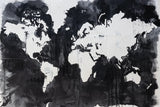 Map of the World Crop by Kent Youngstrom. SKU 81316i. Archival Giclee Fine art print for wall decor.