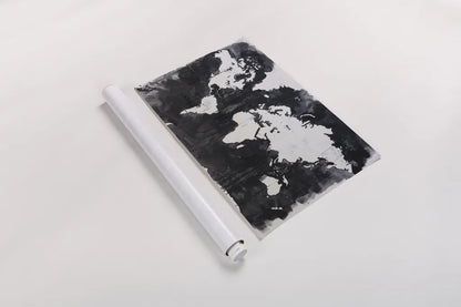 Map of the World Crop by Kent Youngstrom. shown as a rolled paper print. Available as archival giclee rolled canvas, fine art paper, or poster print. SKU 81316i.