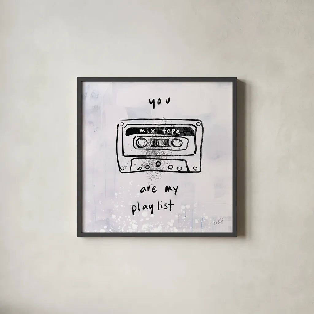 Turn it Up II by Kent Youngstrom. Shown in a sleek black glass frame for a contemporary gallery look. Available as an archival giclee rolled canvas, fine art paper, or poster print. SKU 81100a.