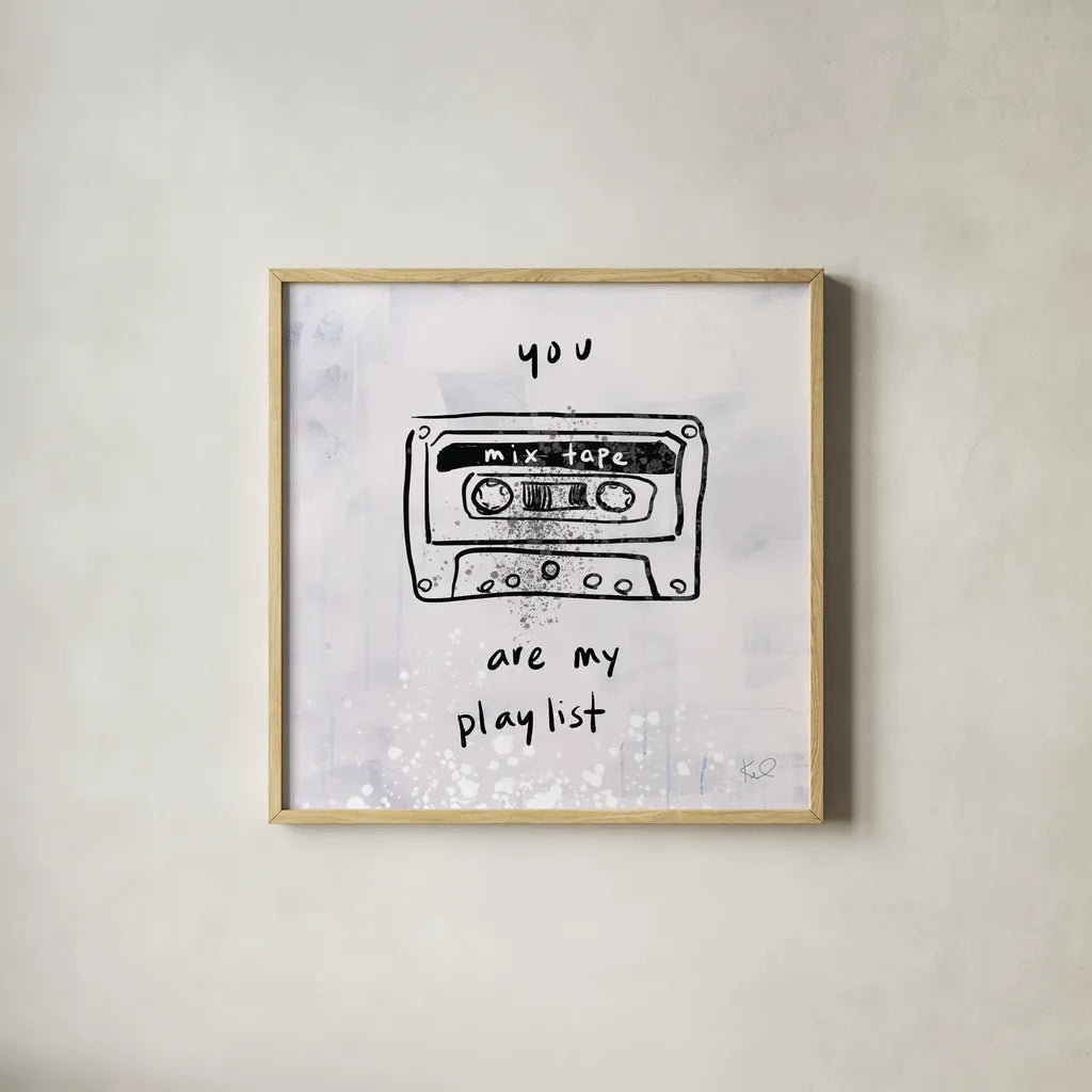 Turn it Up II by Kent Youngstrom. Shown in a natural wood glass frame for a timeless modern aesthetic. Available as an archival giclee rolled canvas, fine art paper, or poster print. SKU 81100a.