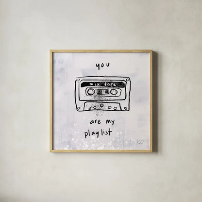 Turn it Up II by Kent Youngstrom. Shown in a natural wood glass frame for a timeless modern aesthetic. Available as an archival giclee rolled canvas, fine art paper, or poster print. SKU 81100a.