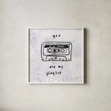 Turn it Up II by Kent Youngstrom. Shown in a crisp white glass frame for a clean and minimalist style. Available as an archival giclee rolled canvas, fine art paper, or poster print. SKU 81100a.