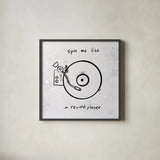 Turn it Up III by Kent Youngstrom. Shown in a sleek black glass frame for a contemporary gallery look. Available as an archival giclee rolled canvas, fine art paper, or poster print. SKU 81101a.