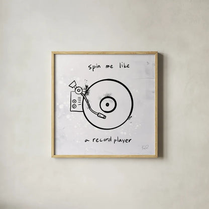 Turn it Up III by Kent Youngstrom. Shown in a natural wood glass frame for a timeless modern aesthetic. Available as an archival giclee rolled canvas, fine art paper, or poster print. SKU 81101a.