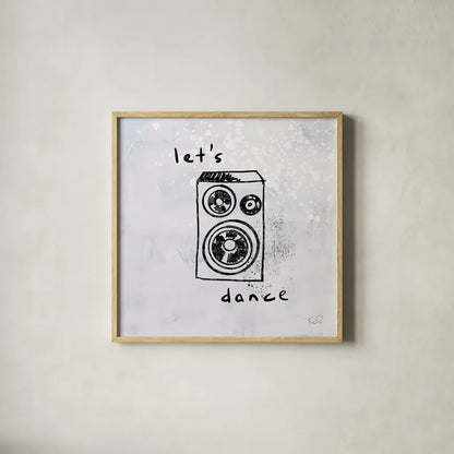 Turn it Up IV by Kent Youngstrom. Shown in a natural wood glass frame for a timeless modern aesthetic. Available as an archival giclee rolled canvas, fine art paper, or poster print. SKU 81102a.