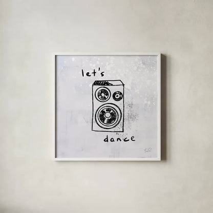 Turn it Up IV by Kent Youngstrom. Shown in a crisp white glass frame for a clean and minimalist style. Available as an archival giclee rolled canvas, fine art paper, or poster print. SKU 81102a.