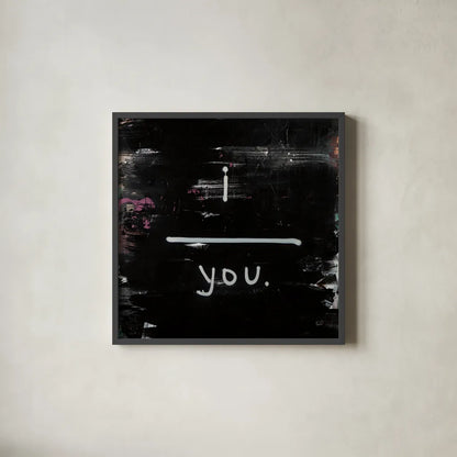 Use Your Words by Kent Youngstrom. Shown in a sleek black glass frame for a contemporary gallery look. Available as an archival giclee rolled canvas, fine art paper, or poster print. SKU 87974a.