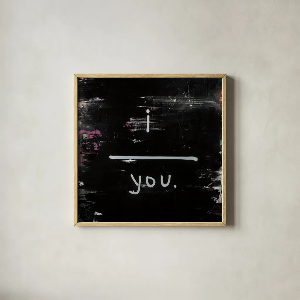 Use Your Words by Kent Youngstrom. Shown in a natural wood glass frame for a timeless modern aesthetic. Available as an archival giclee rolled canvas, fine art paper, or poster print. SKU 87974a.