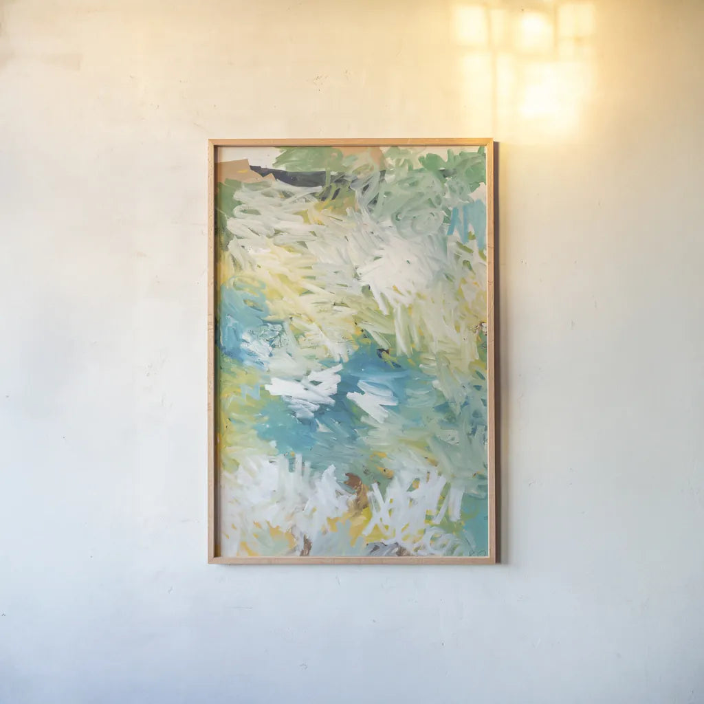 Vibrancy by Kent Youngstrom. shown as a paper print in a natural frame. Available as a archival giclee rolled canvas, fine art paper, or poster print. SKU 80586h.