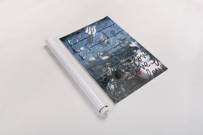 Wall of Love by Kent Youngstrom. shown as a rolled paper print. Available as archival giclee rolled canvas, fine art paper, or poster print. SKU 80215h.