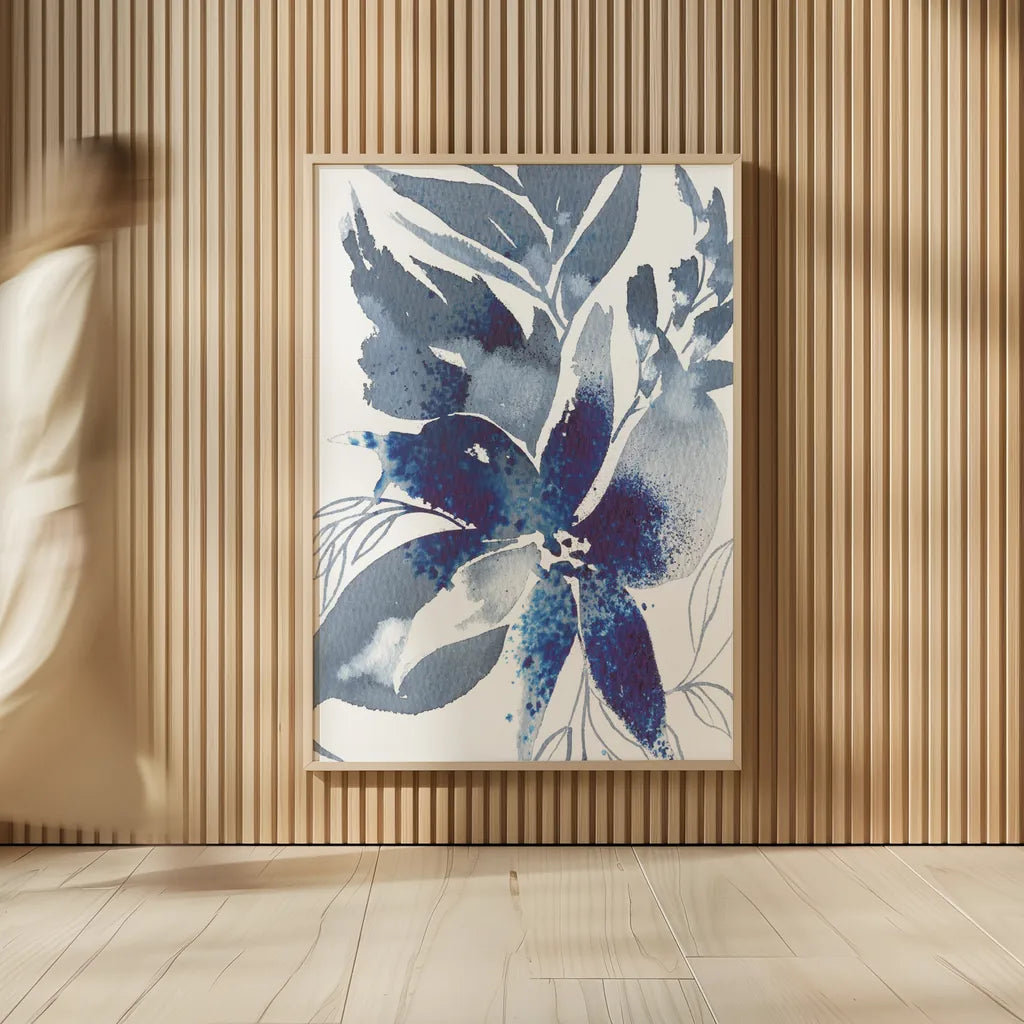 Beauty of Blue by Kristy Rice. shown as over sized large wall art. Available as an archival giclee rolled canvas, fine art paper, or poster print. SKU 100913h.