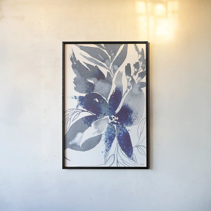 Beauty of Blue by Kristy Rice. shown as a paper print in a black flame. Available as a archival giclee rolled canvas, fine art paper, or poster print. SKU 100913h.