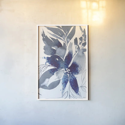 Beauty of Blue by Kristy Rice. shown as a paper print in a white frame. Available as a archival giclee rolled canvas, fine art paper, or poster print. SKU 100913h.