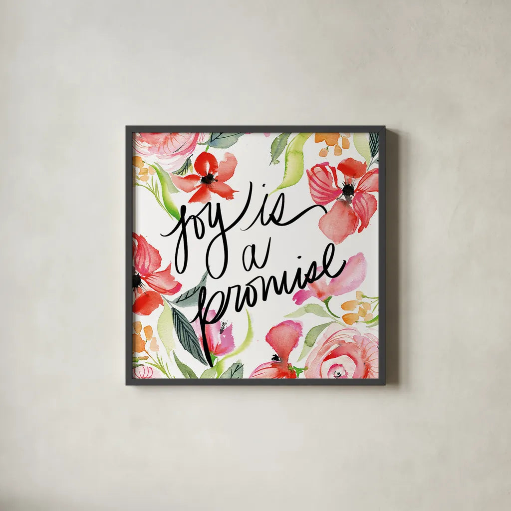Bloom to Remember I by Kristy Rice. Shown in a sleek black glass frame for a contemporary gallery look. Available as an archival giclee rolled canvas, fine art paper, or poster print. SKU 41898a.