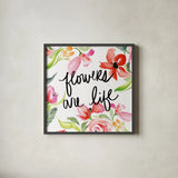 Bloom to Remember II by Kristy Rice. Shown in a sleek black glass frame for a contemporary gallery look. Available as an archival giclee rolled canvas, fine art paper, or poster print. SKU 41899a.