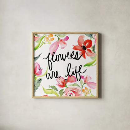 Bloom to Remember II by Kristy Rice. Shown in a natural wood glass frame for a timeless modern aesthetic. Available as an archival giclee rolled canvas, fine art paper, or poster print. SKU 41899a.