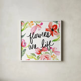 Bloom to Remember II by Kristy Rice. Shown in a crisp white glass frame for a clean and minimalist style. Available as an archival giclee rolled canvas, fine art paper, or poster print. SKU 41899a.