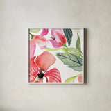 Bloom to Remember III by Kristy Rice. Shown in a crisp white glass frame for a clean and minimalist style. Available as an archival giclee rolled canvas, fine art paper, or poster print. SKU 41900a.