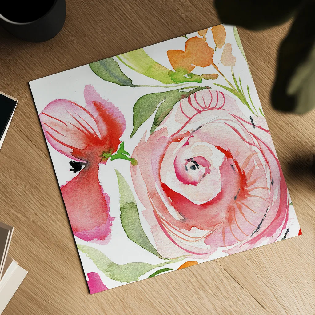 Bloom to Remember IV by Kristy Rice. Shown as a detailed flat fine art print, highlighting archival giclee quality. Available as an archival giclee rolled canvas, fine art paper, or poster print. SKU 41901a.