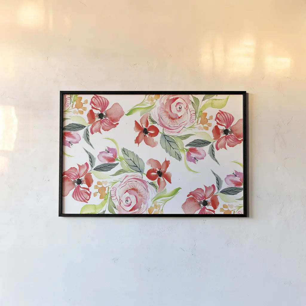Bloom to Remember V by Kristy Rice. shown as a paper print in a black flame. Available as a archival giclee rolled canvas, fine art paper, or poster print. SKU 41902i.