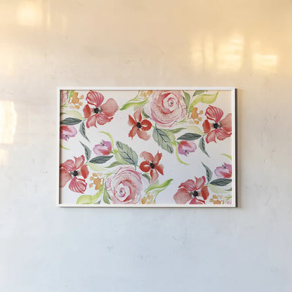 Bloom to Remember V by Kristy Rice. shown as a paper print in a white frame. Available as a archival giclee rolled canvas, fine art paper, or poster print. SKU 41902i.