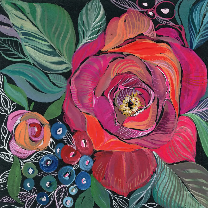 Blooming Boldly by Kristy Rice. SKU 99669a. Archival Giclee Fine art print for wall decor.