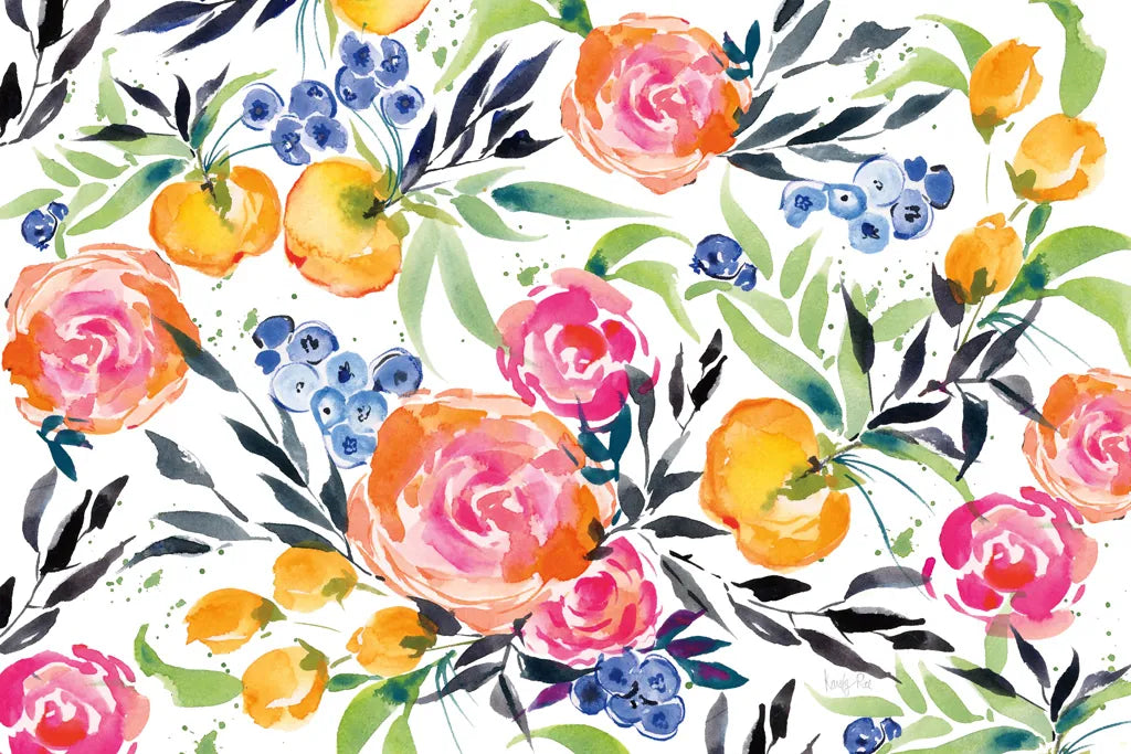 Blueberries Among Us by Kristy Rice. SKU 35059i. Archival Giclee Fine art print for wall decor.