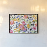 Blueberries Among Us by Kristy Rice. shown as a paper print in a black flame. Available as a archival giclee rolled canvas, fine art paper, or poster print. SKU 35059i.
