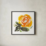 Bold Roses II by Kristy Rice. Shown in a sleek black glass frame for a contemporary gallery look. Available as an archival giclee rolled canvas, fine art paper, or poster print. SKU 58112a.